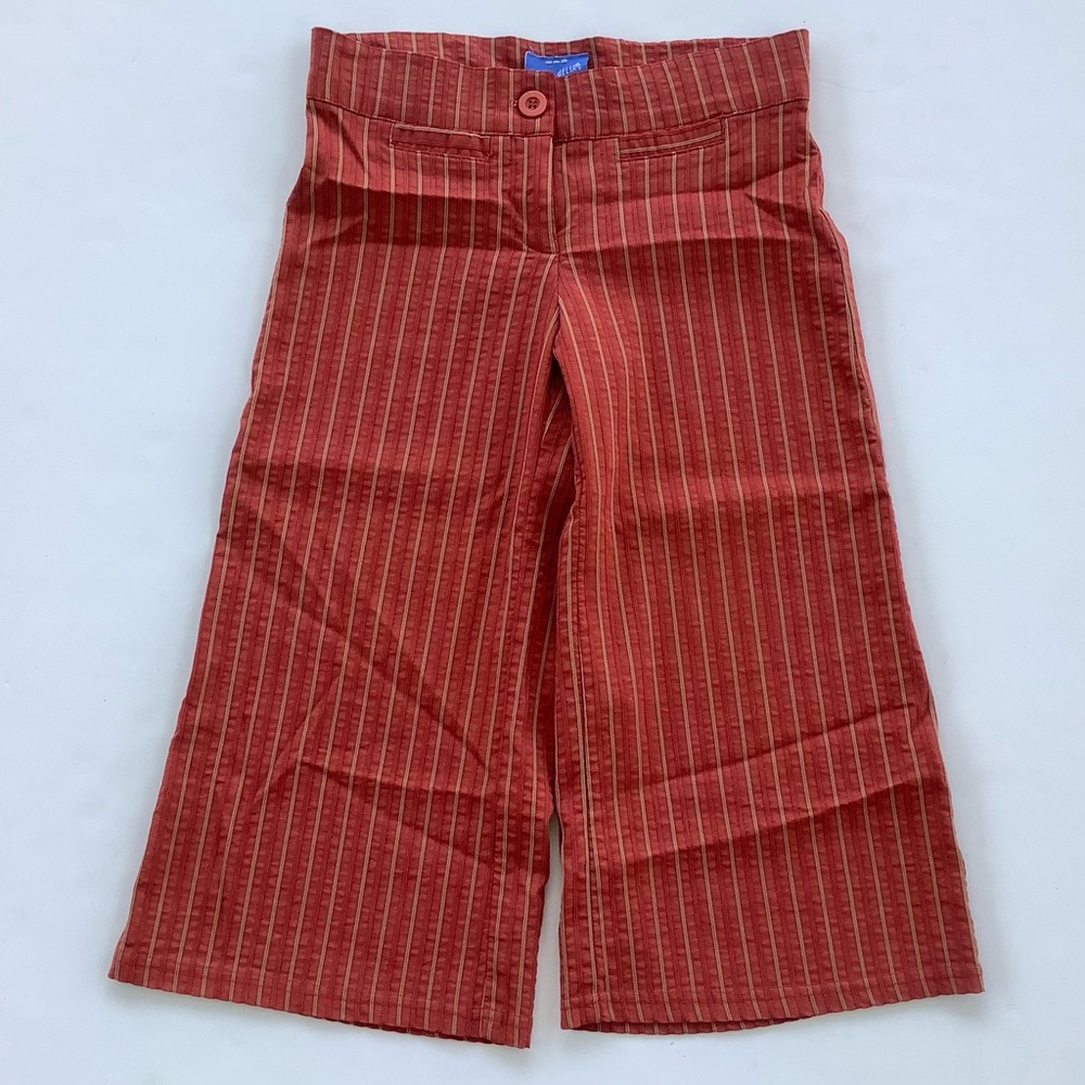 Delia’s Orange Striped Wide Leg Cropped Pants